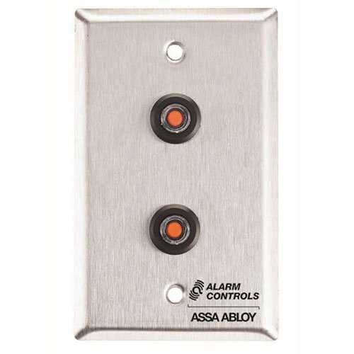 Alarm Controls RP-45 Remote Wall plate with Two DPDT Switches, Single Gang