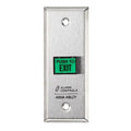 Alarm Controls TS-9 5/8 x 7/8in. Square Green Illuminated Push to Exit Pushbutton