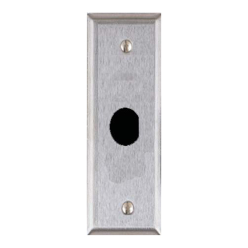 Alarm Controls RP-24 Narrow 1-1/2" Stainless Steel Front Plate with 3/4" "D" Hole for Ace Lock