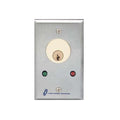 Alarm Controls MCK-6 Mortise Cylinder Key Switch Station, Single Gang, Green & Red LED, SPDT Momentary