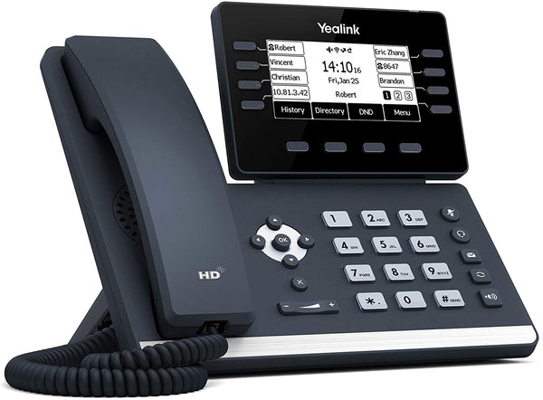 Yealink SIP-T53W IP Phone, 12 VoIP Account Dual-Port Gigabit Ethernet, Power Adapter Not Included