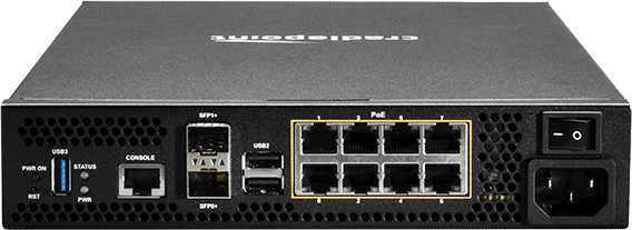 Cradlepoint CR4250 1-yr NetCloud Branch Performance Essentials Plan, Advanced Plan, CR4250 router with POE, and 1200 Mbps Captive Modem BDA1-425P120B-0N