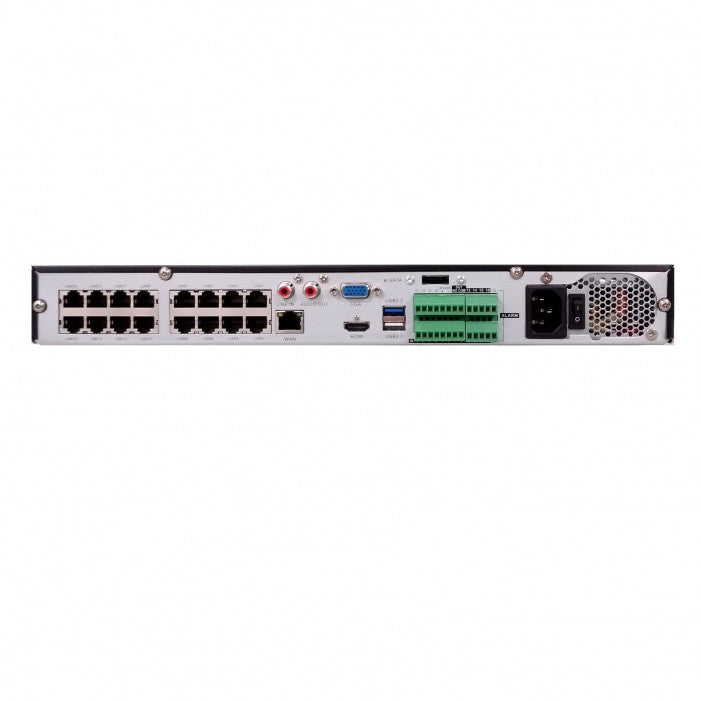 Everfocus Ironguard-16T 16 Channels 16 PoE Network Video Recorder, 16TB