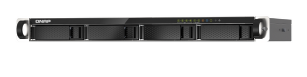 QNAP TS-435XEU-4G-US Short depth rackmount 4-bay NAS, supporting 2.5GbE/10GbE connectivity and M.2 NVMe SSD caching