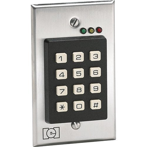 Linear 232CVS Indoor Flush-Mount Keypad Access Device, Stainless Steel Faceplace, DPS Contact Relay