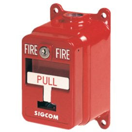 SigCom SGX-32SK2-SC Explosion Proof Pull Station, Dual Action, DPDT, Red