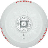 System Sensor SCWL-CLR-ALERT L-Series Indoor Selectable Output Ceiling Mount Strobe, Clear Lens, "ALERT" Marking, White