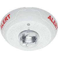 System Sensor SCWL-CLR-ALERT L-Series Indoor Selectable Output Ceiling Mount Strobe, Clear Lens, "ALERT" Marking, White