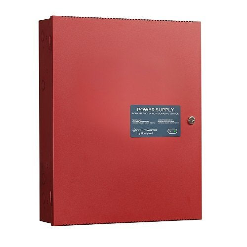 Fire-Lite FL-PS10 10.0A, 120VAC Remote Charger Power Supply, Lockable and Metal Enclosure, Red