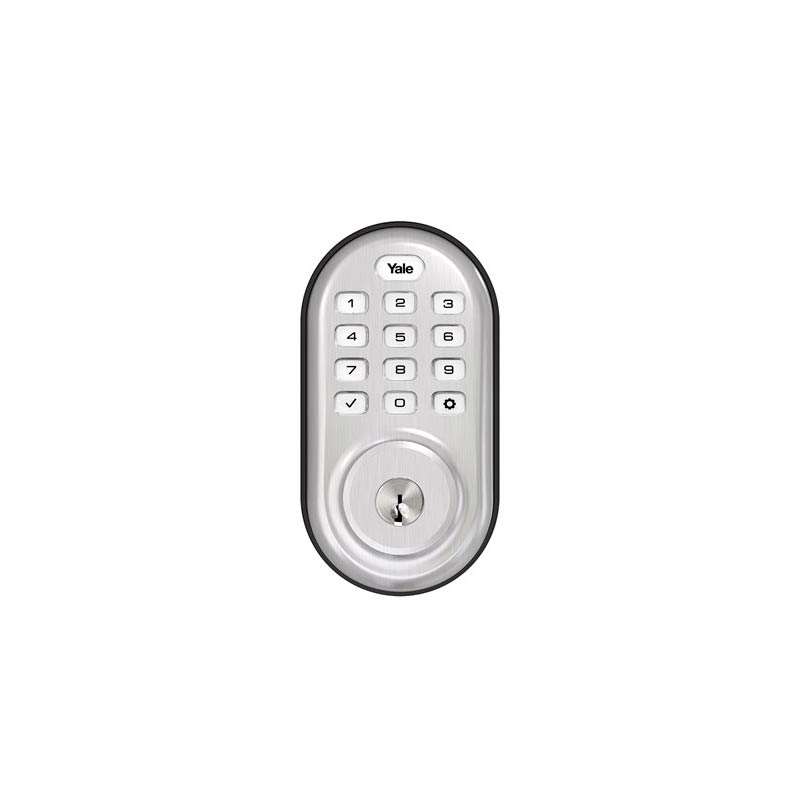 Yale YRD216-CBA-619 Assure Lock Push Button Deadbolt Satin Nickel ...